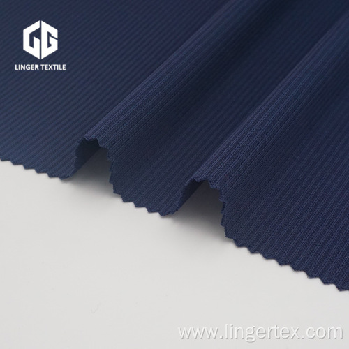 Plain Dyed Stripe Jacquard Interlock Fabric For T-Shirt